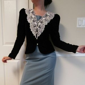 Vintage 80s velvet blazer